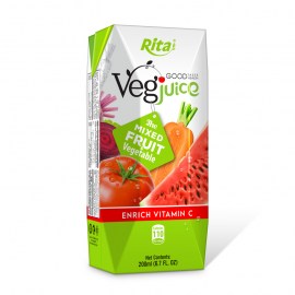 vegetable juice 200ml aseptic pak
