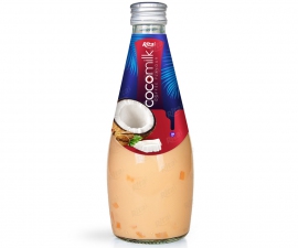 Coconut milk with  banana flavor 290ml glass bottle