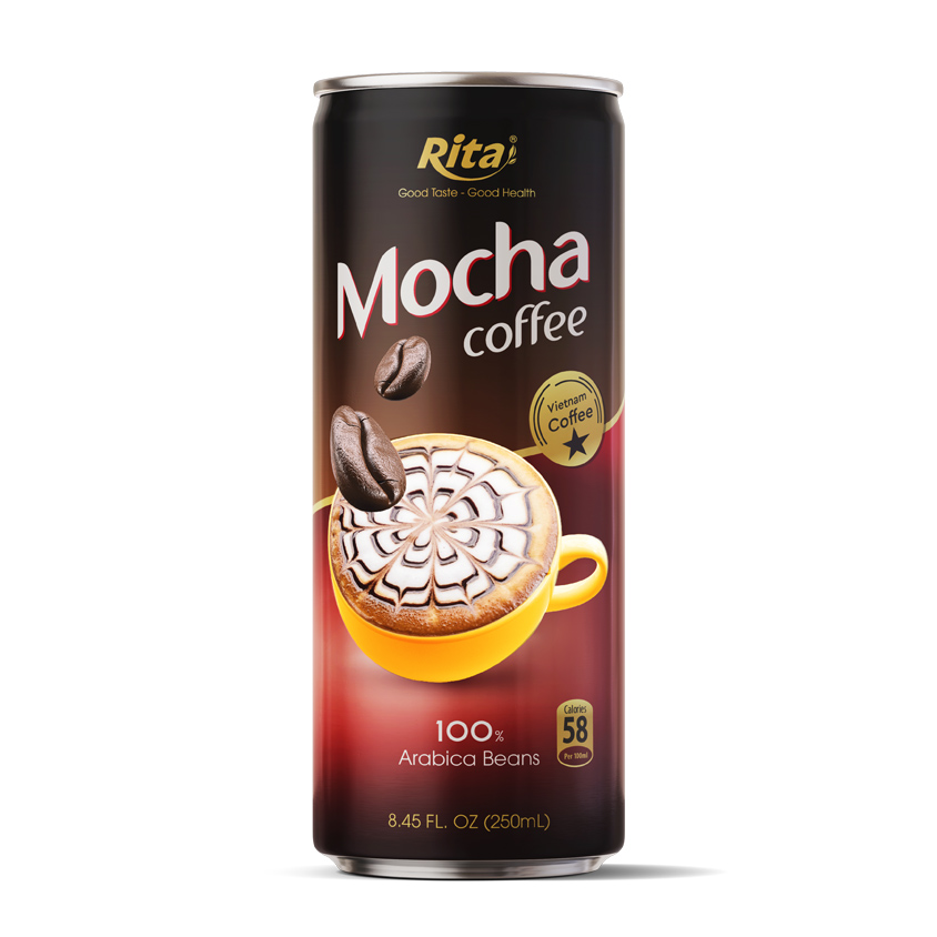 8.45 Fl oz Mocha Coffee drink 100 Vietnam arabica beans 