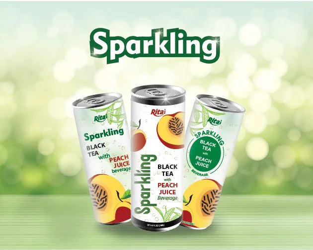 Poster sparkling tea peach 