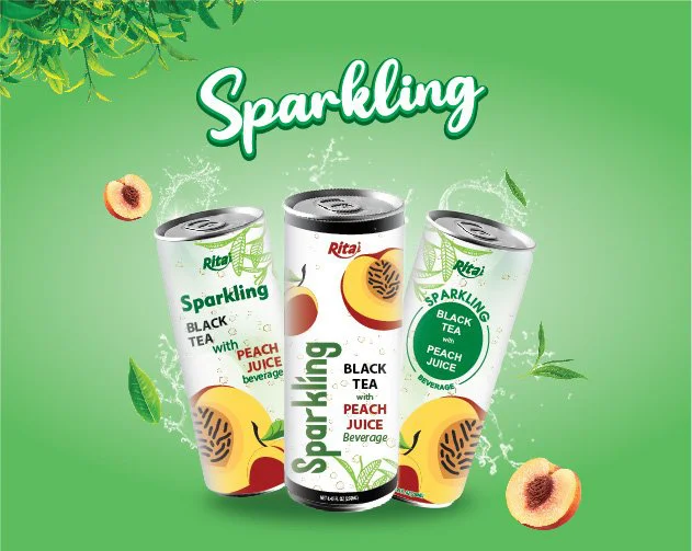 Poster sparkling tea peach 2