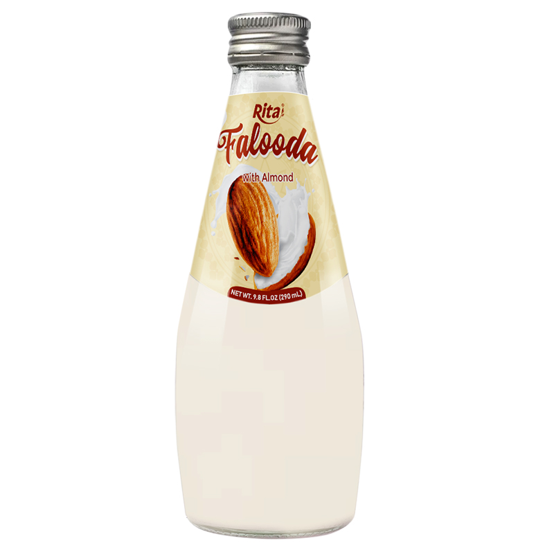 290ml glass bottle falooda drink with almond flavour 