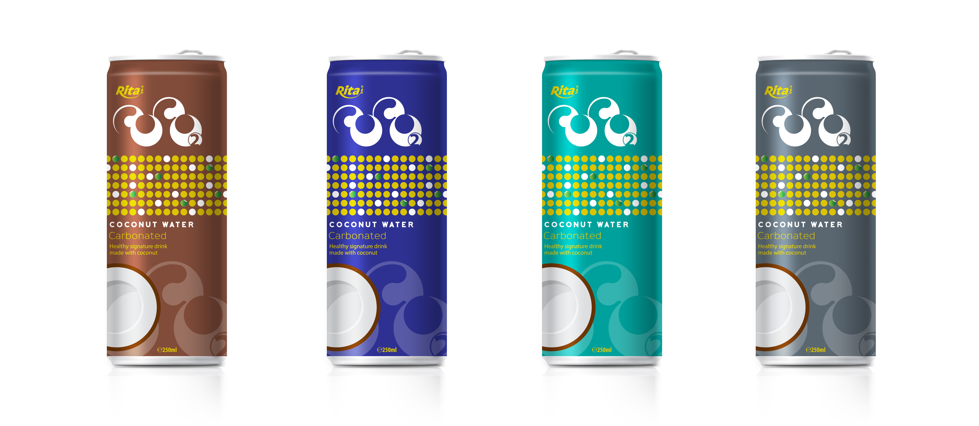 Carbonated coconut water 250ml slim can