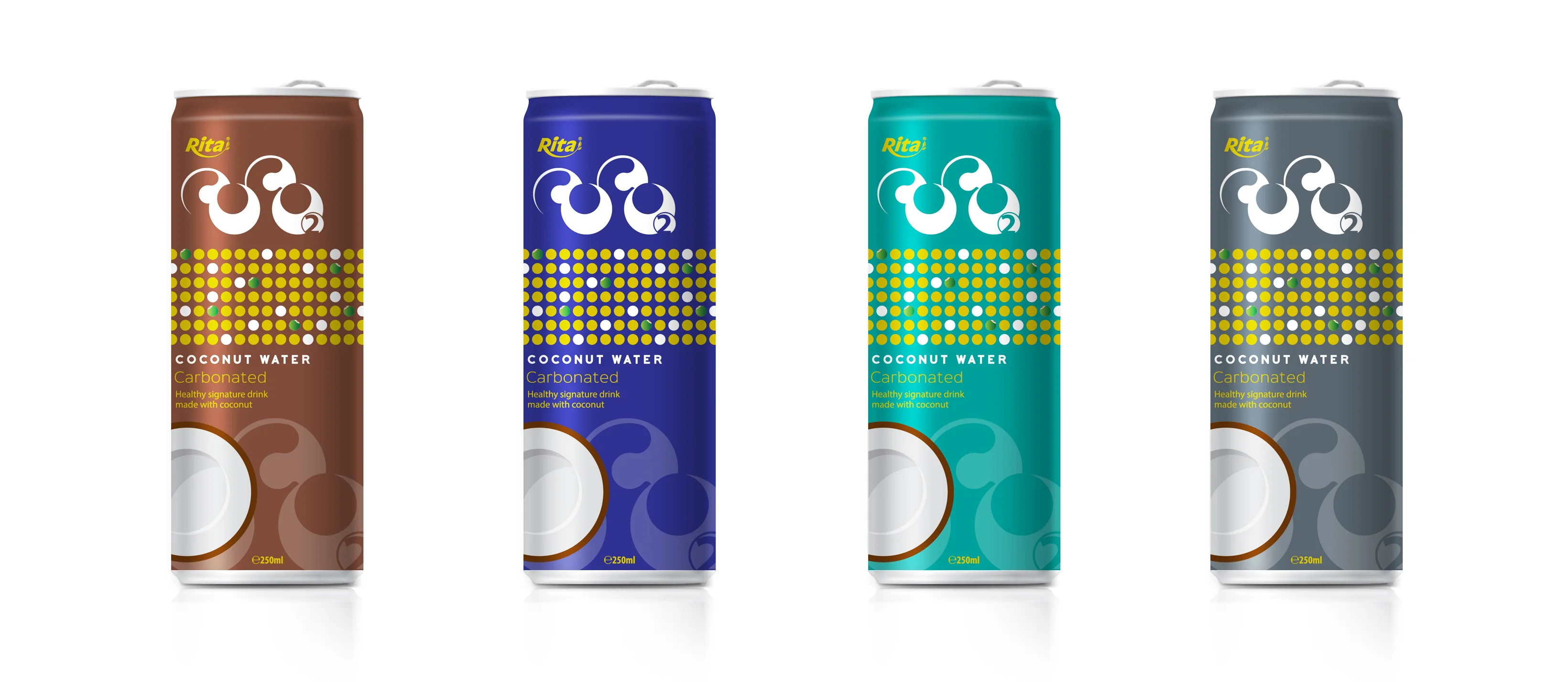 Carbonated coconut water 250ml slim can
