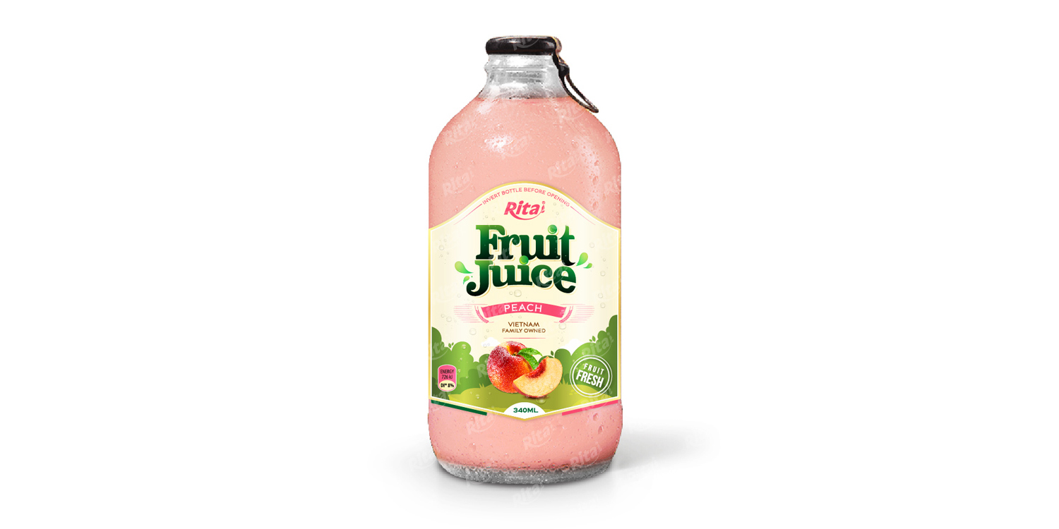 Peach fruit juice 340ml custom beverage development