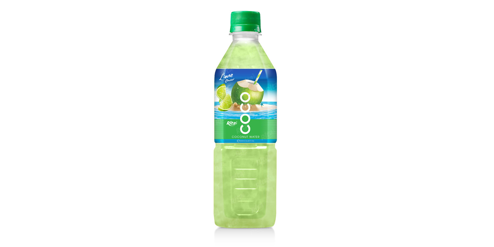 Coconut water with lime flavor
