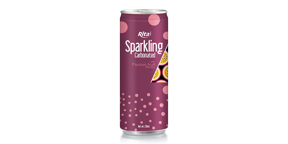 250ML CAN SPARKLING CARBONATED WITH PASSION FRUIT FLAVOR