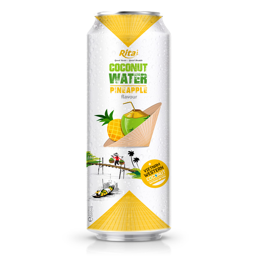 Supplier Coconut water with pineapple in 500 ml Alu Can