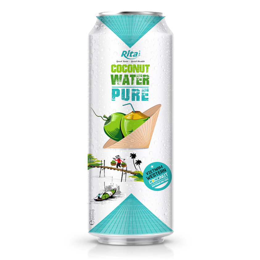 Supplier Natural Coconut water in 500 ml Alu Can