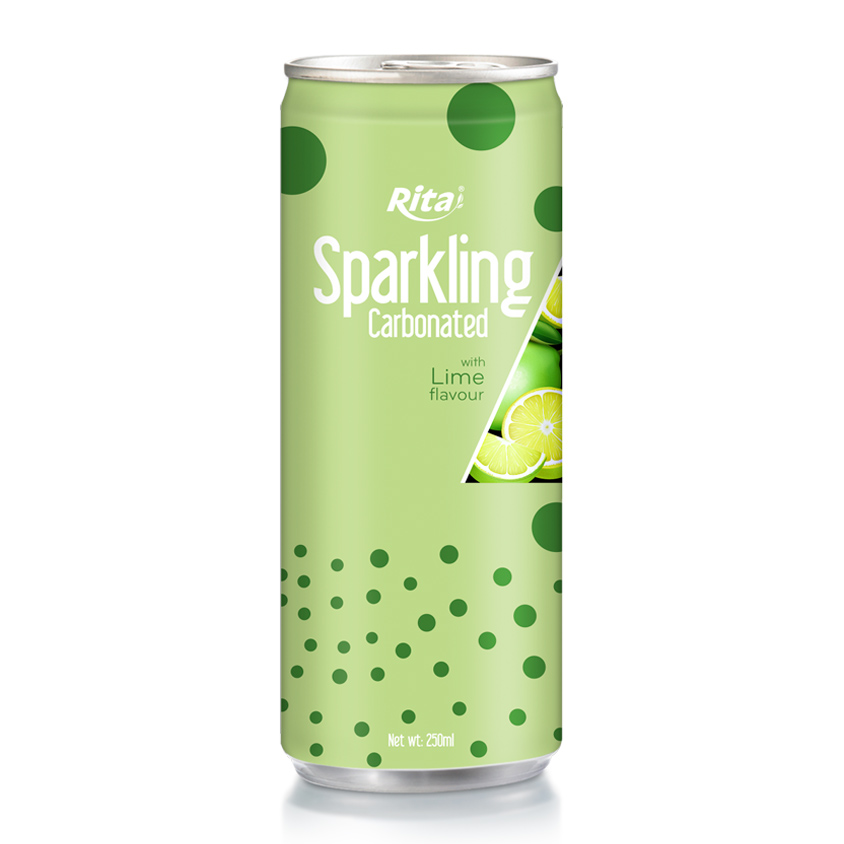 250ML CAN SPARKLING CARBONATED WITH LIME FLAVOR