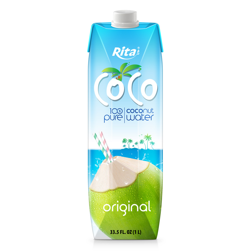 Coco 100% Pure Coconut Water 1L Paper Box