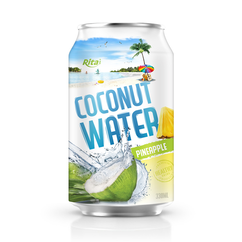 Supplier Coconut water with pineapple in 330 ml Alu Can