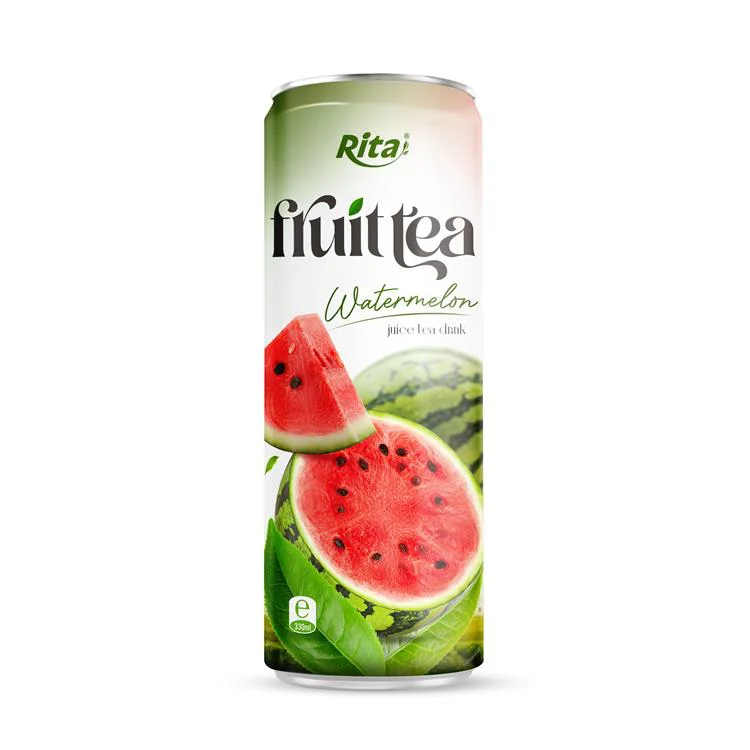 320ml Sleek Alu Can Tea Drink with Watermelon Flavor
