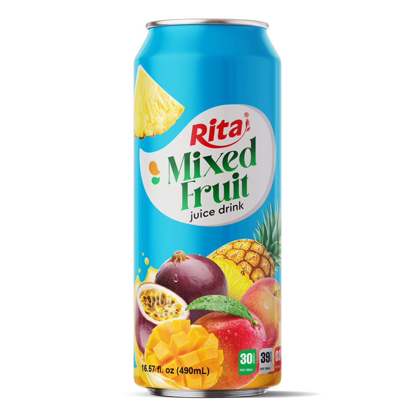 Real Best Fruit to Mixed Fruit Juice Drink 490ml Cans