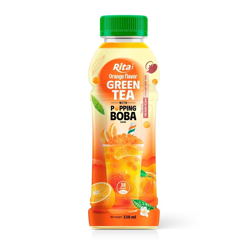 Supplier Company Popping Boba Black Tea With Orange Flavor