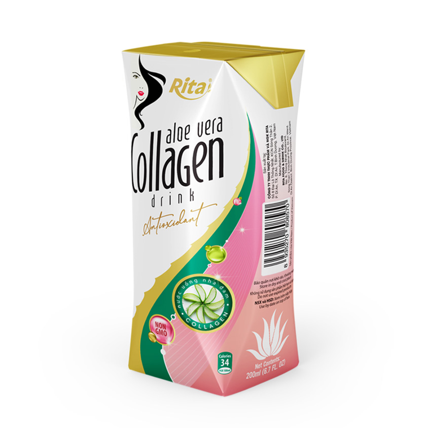Aloe Vera Collagen Drink 200 ml Paper Box Rita Manufacturers