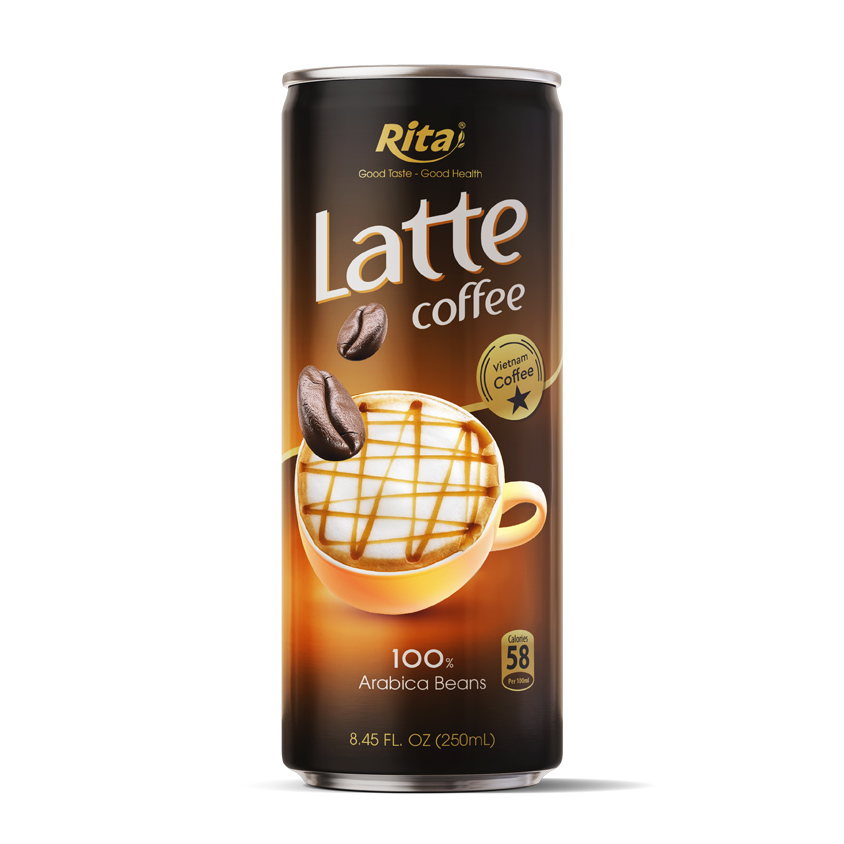 250ML CANNED LATTE COFFEE WITH 100% ARABICA BEANS