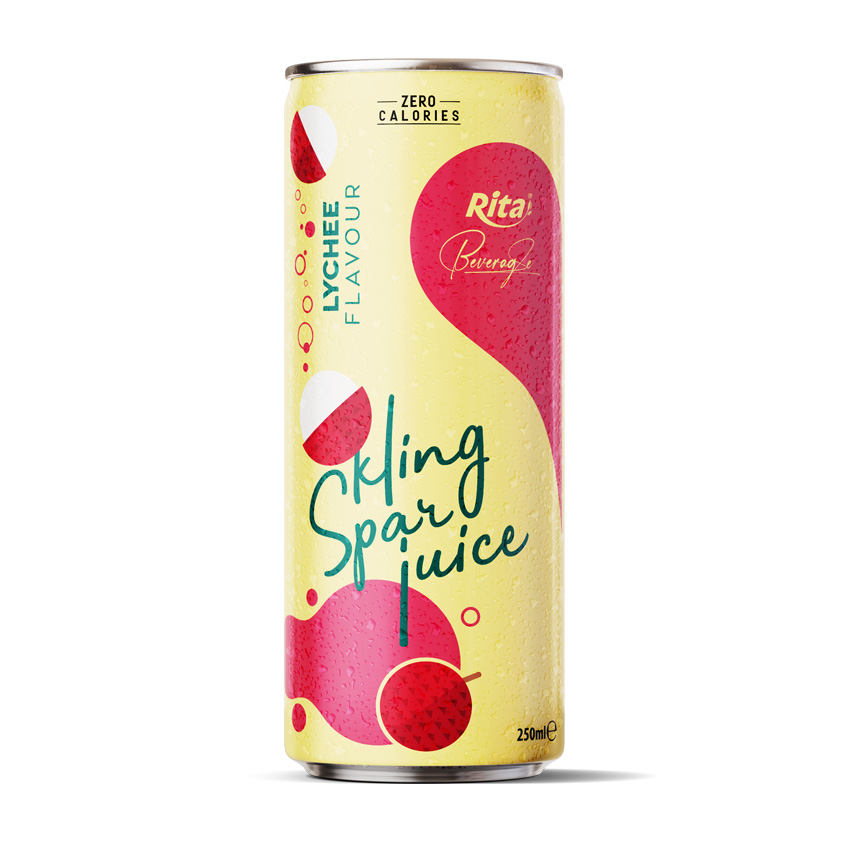 SPARKLING LYCHEE JUICE 250 ML CANNED