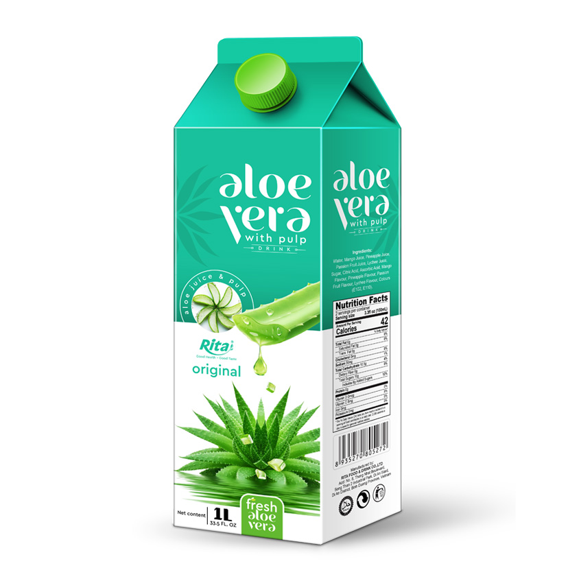 Aloe Vera With Pulp 1000 ml Paper Box