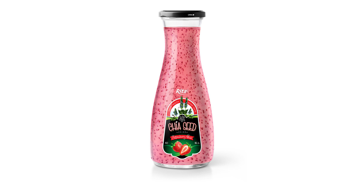 Wholesale glass  Chia Seed plus strawberry flavour drink 1L from Juice 9