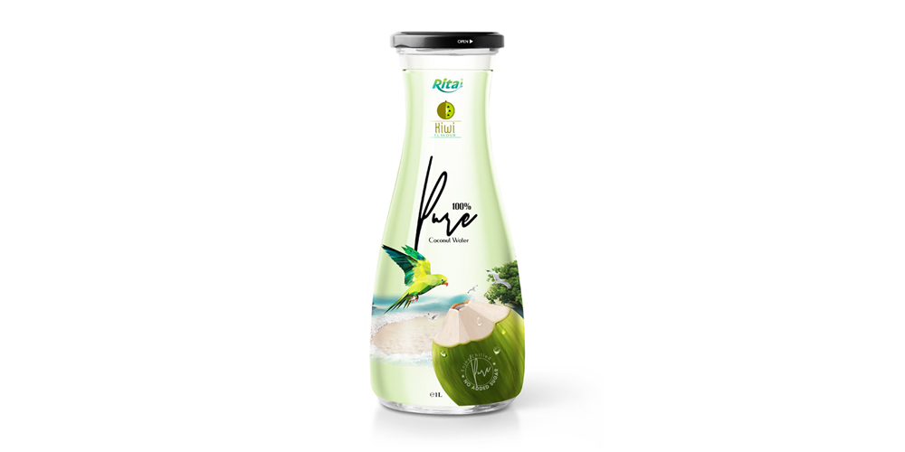 juice packaging design Coconut water kiwi flavour from Juice