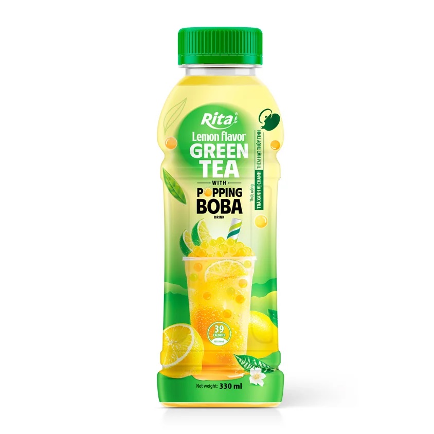 Wholesale Company Popping Boba Black Tea With Lemon Flavor