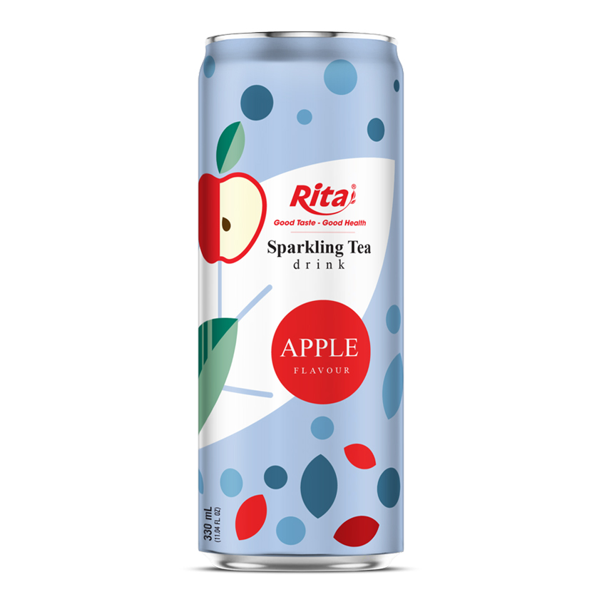 Sparkling Tea Drink With Apple Flavour Sleek Can 330ml