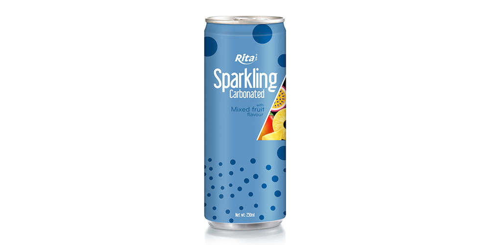 250ML CAN SPARKLING CARBONATED WITH MIXED FRUIT FLAVOR