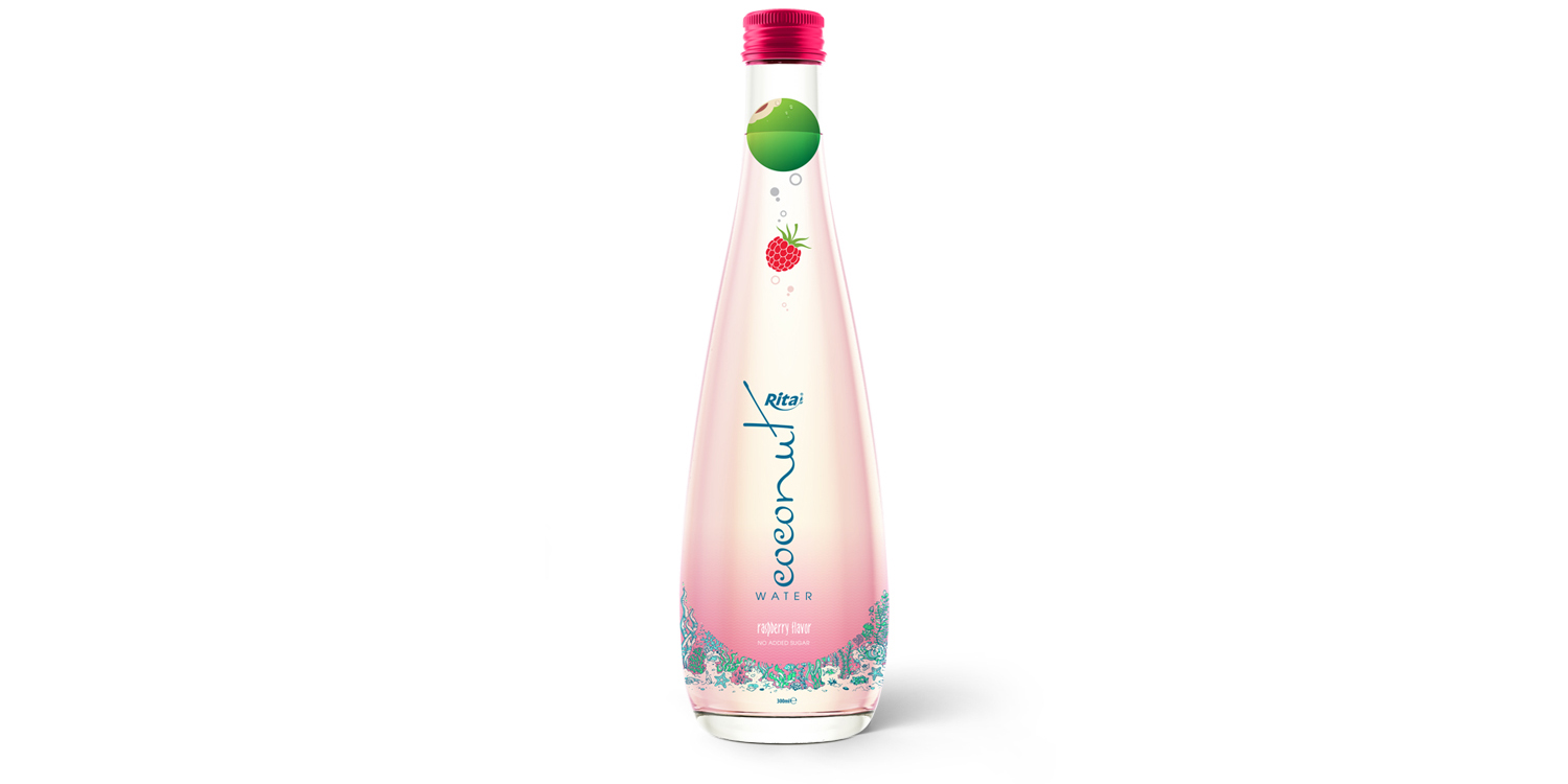 Coconut with raspberry glass bottle 300ml