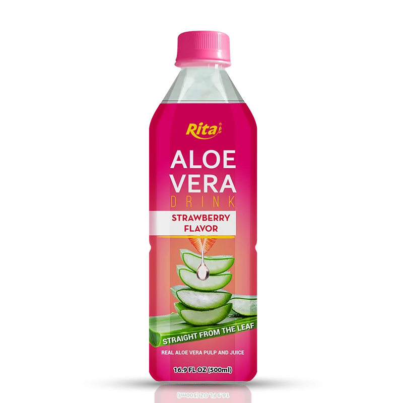 500ML ALOE VERA WITH STRAWBERRY JUICE 01