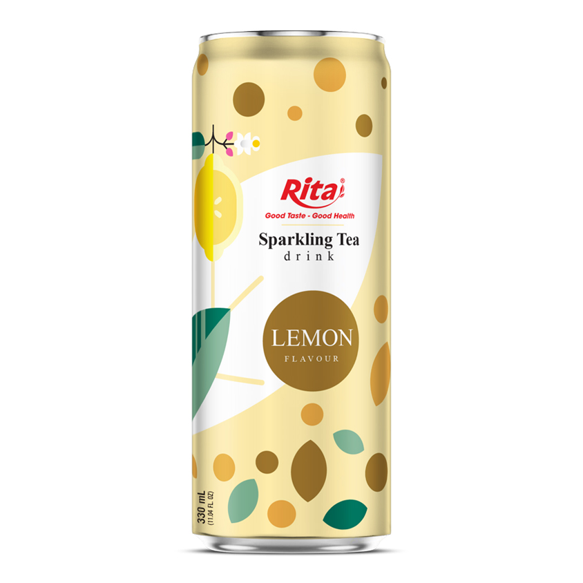 Sparkling Tea Drink With Lemon Flavour Sleek Can 330ml