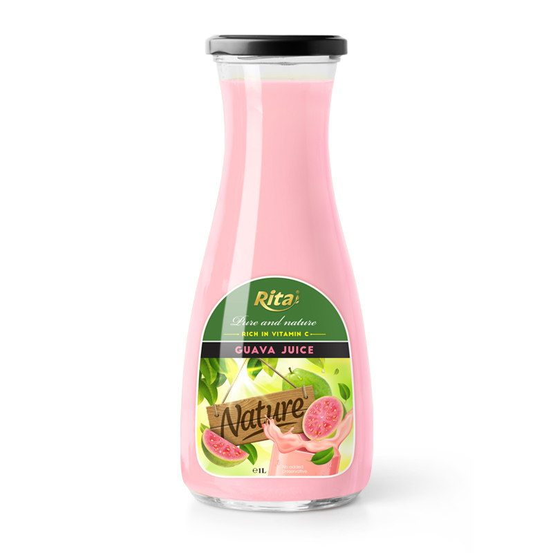 Guava juice drink 1000 ml Glass Bottle