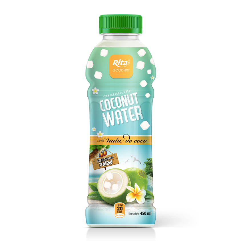 Rita Coconut water with nata de coco 450 ml Pet Bottle