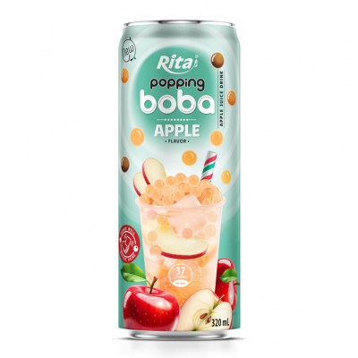 Popping Boba With Apple Flavor Canned Drink