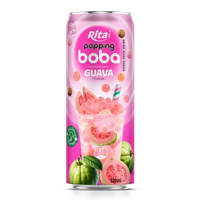 Best Popping Boba With Guava Flavor Canned Drink