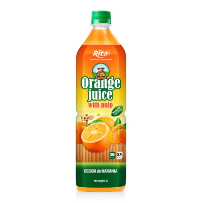 Orange juice 1l pet bottle