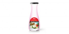 Strawberry Flavour Coconut water 1L Glass bottle from juice 9