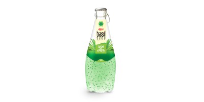 Basil seed with aloe vera 290ml glass bottle