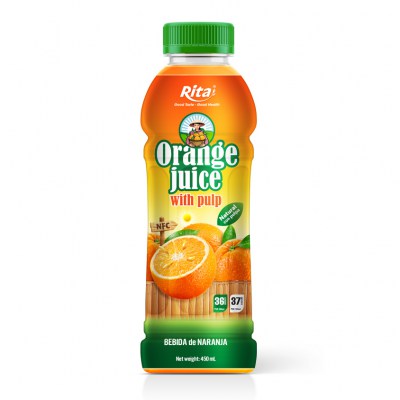 Orange juice 450ml pet bottle