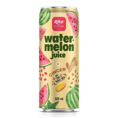 Supplier Company 320ml Sleek Can Rita Watermelon Juice With Ginger