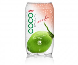 Sparking coconut water  with watermelon juice