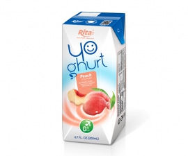 Aseptic 200ml peach Yoghurt