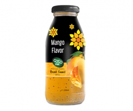basil seed with mango  flavor 250ml glass bottle