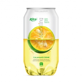Pet can 350ml Sparkling drink with calamasi  flavor