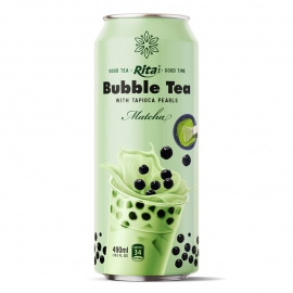 490ML CAN BUBBLE TEA WITH MATCHA FLAVOR