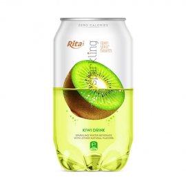 Pet can 350ml Sparkling drink with kiwi flavor