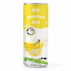 Best Natural Banana Juice with Real Milk Drink 240ml Can